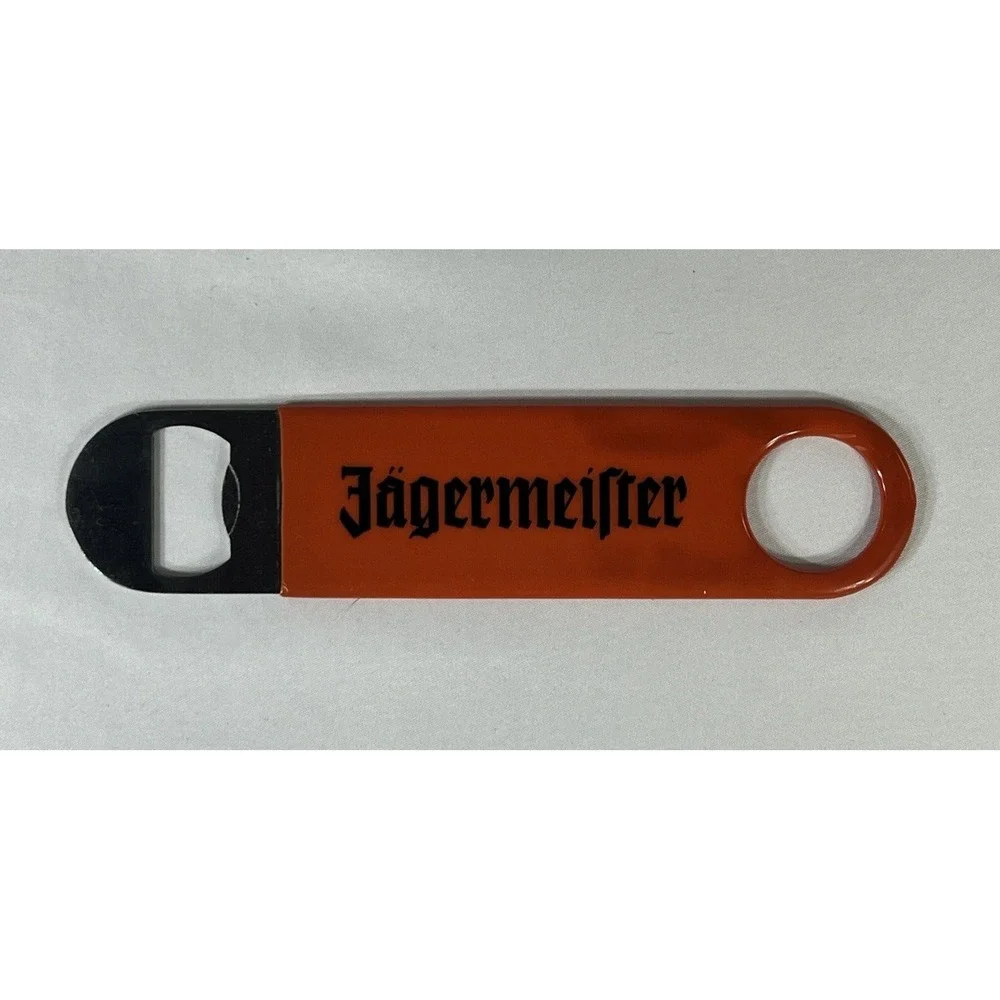 Jagermeister Orange Vinyl Coated Speed Bottle Opener Bar Blade 7 Inch Stainless